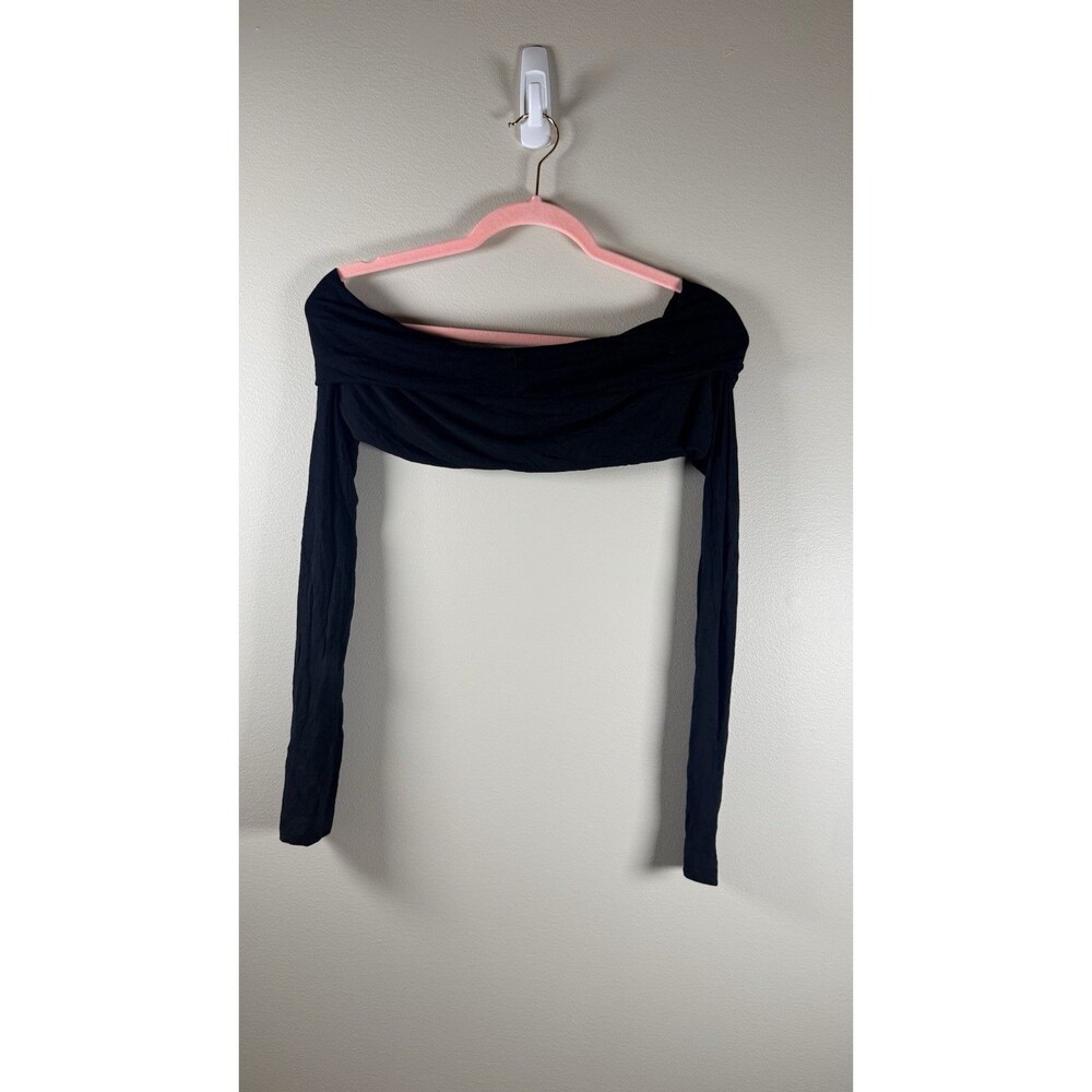 RARE Donna Karan VINTAGE Original Sample Black Arm Warmer Shrug Bolero One Size